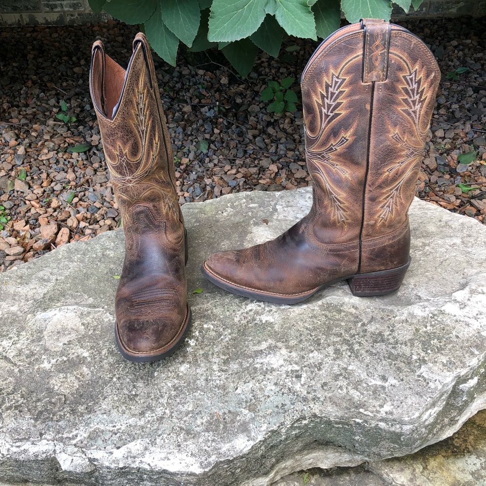 Justin western cowboy work boots